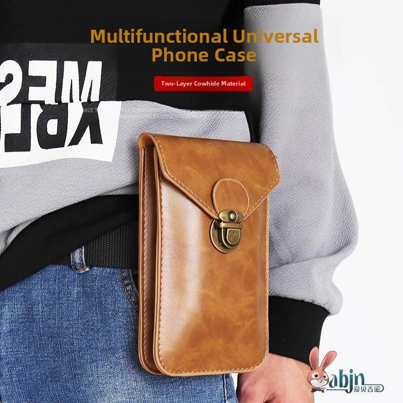 Leather Work Bag Mens - New Ultra-Thin Waterproof Leather Phone Case