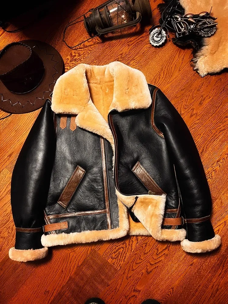 Leather Work Jacket - LNY!Top quality .Classic Air Force B3