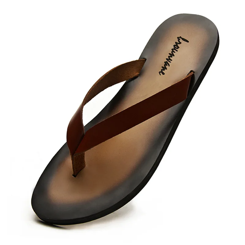 Leather Work Flats - Classic Genuine Leather Mens Slippers 2026