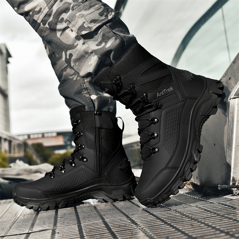 2025 New Tactical Boots Men Bo - Leather Work Flats review and price