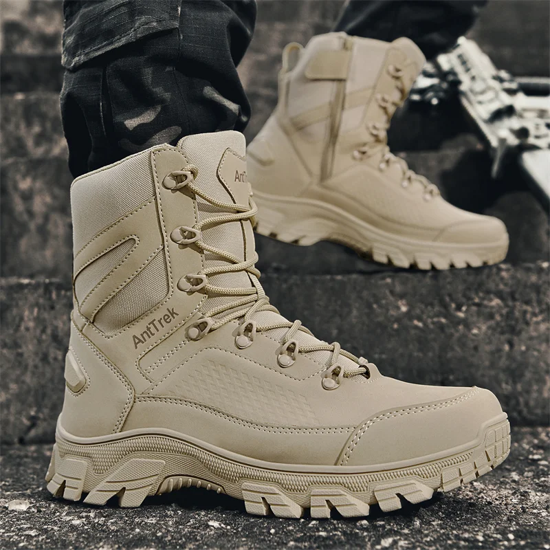 2025 New Tactical Boots Men Bo - Leather Work Flats review and price