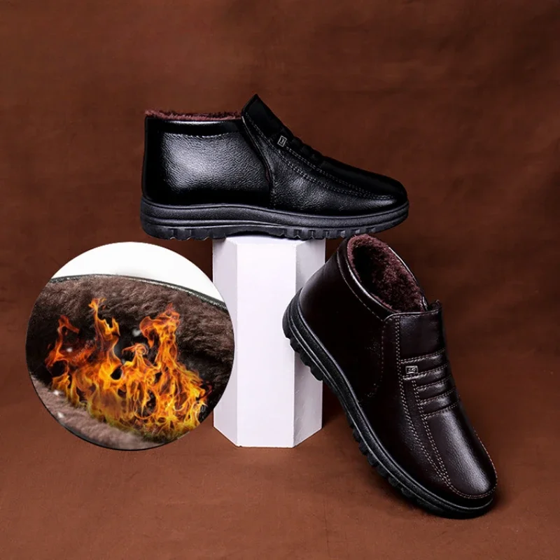 Plus Size Men's Boots Winter W - Leather Work Flats review and price