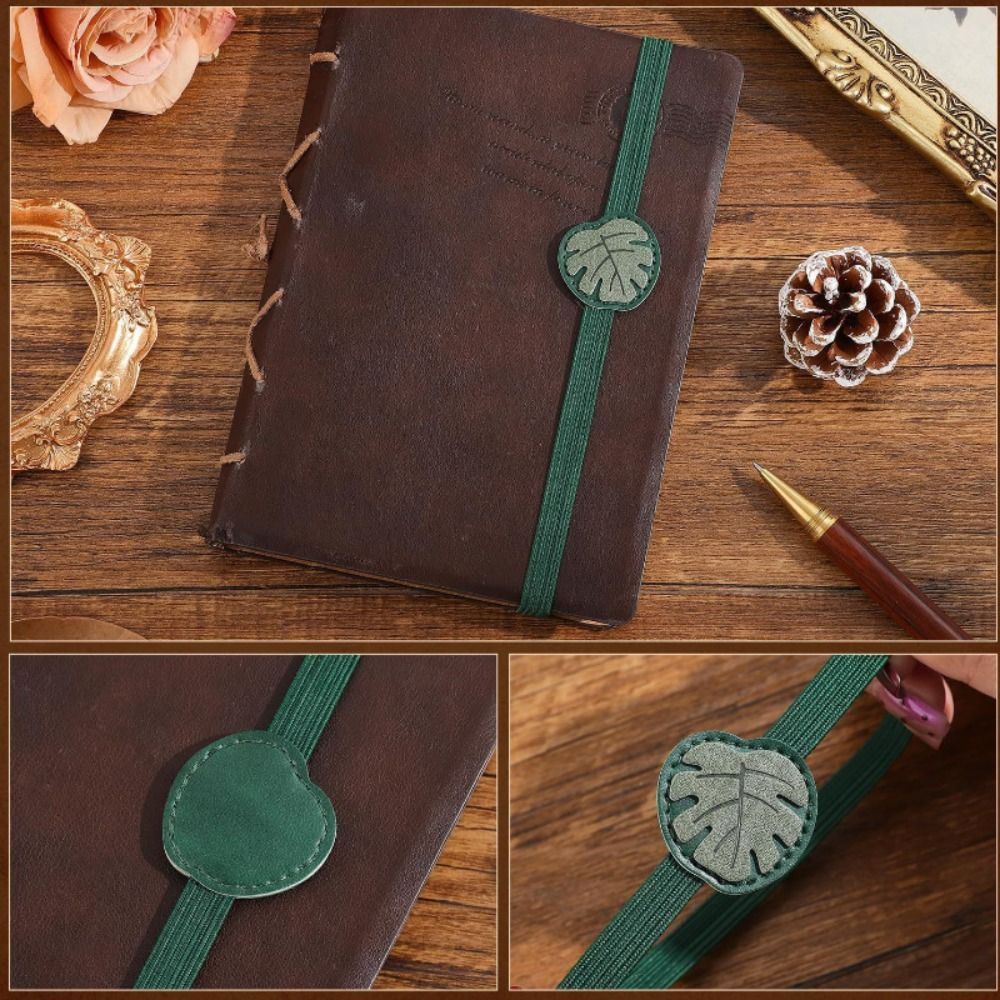 Vintage Elastic Bands Leather  - Leather Work Notepad review and price