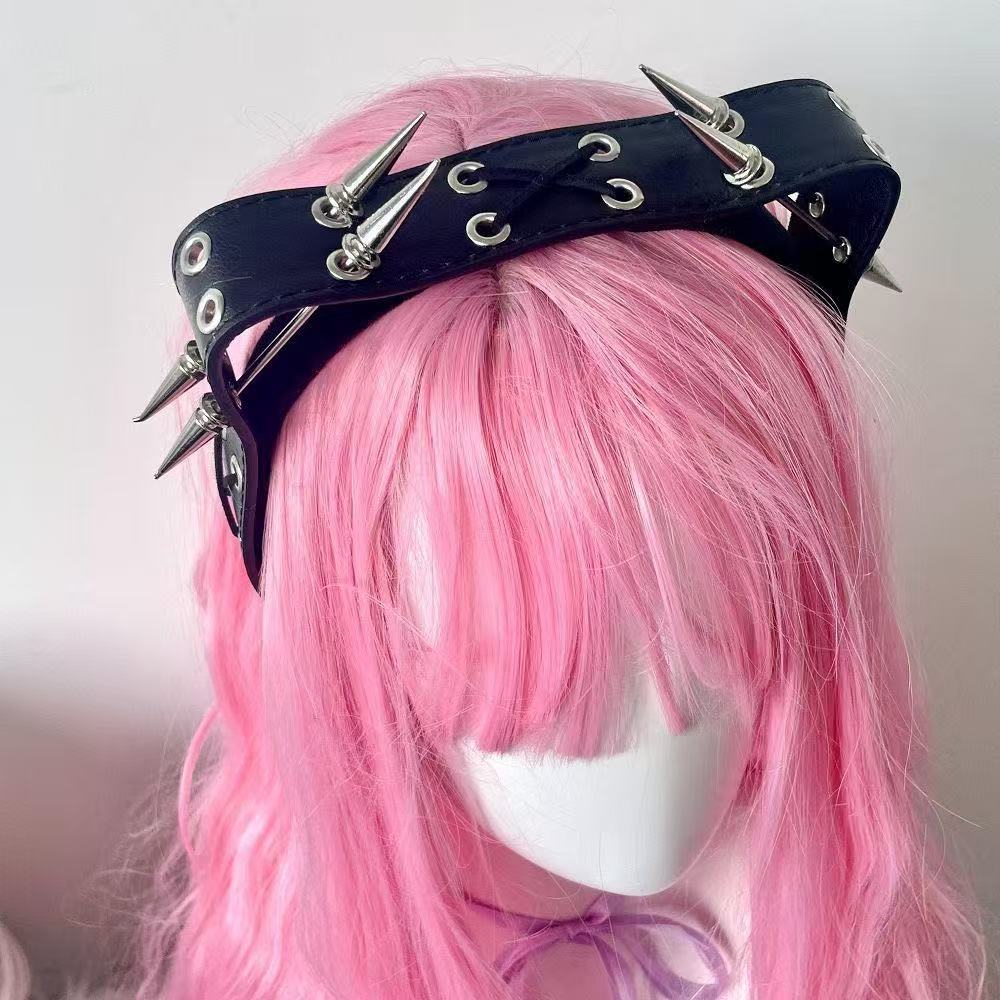 Punk Harajuku Rivet Headband,  - Leatherwork Pony review and price