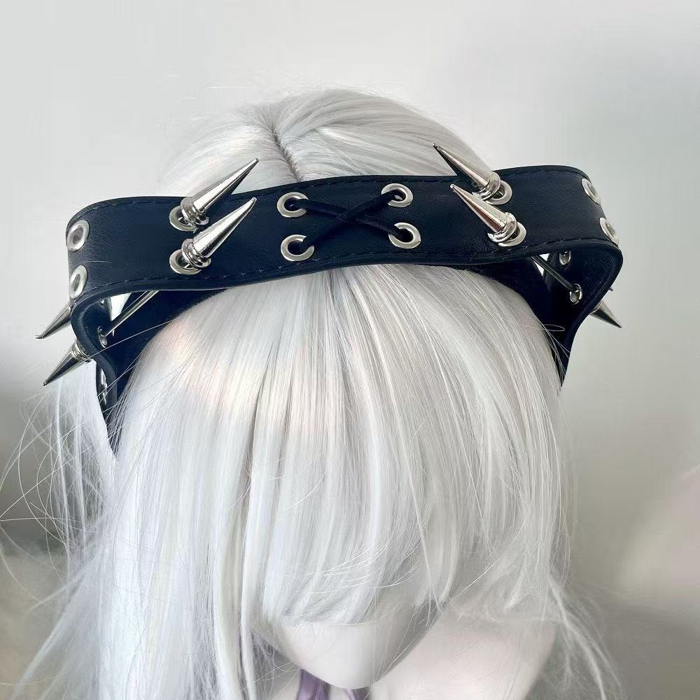 Punk Harajuku Rivet Headband,  - Leatherwork Pony review and price
