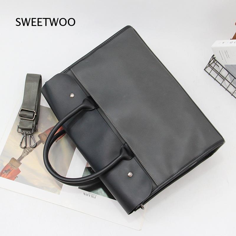 Men Vintage Business Briefcase - Leather Work Bag Mens review and price