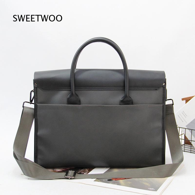 Men Vintage Business Briefcase - Leather Work Bag Mens review and price