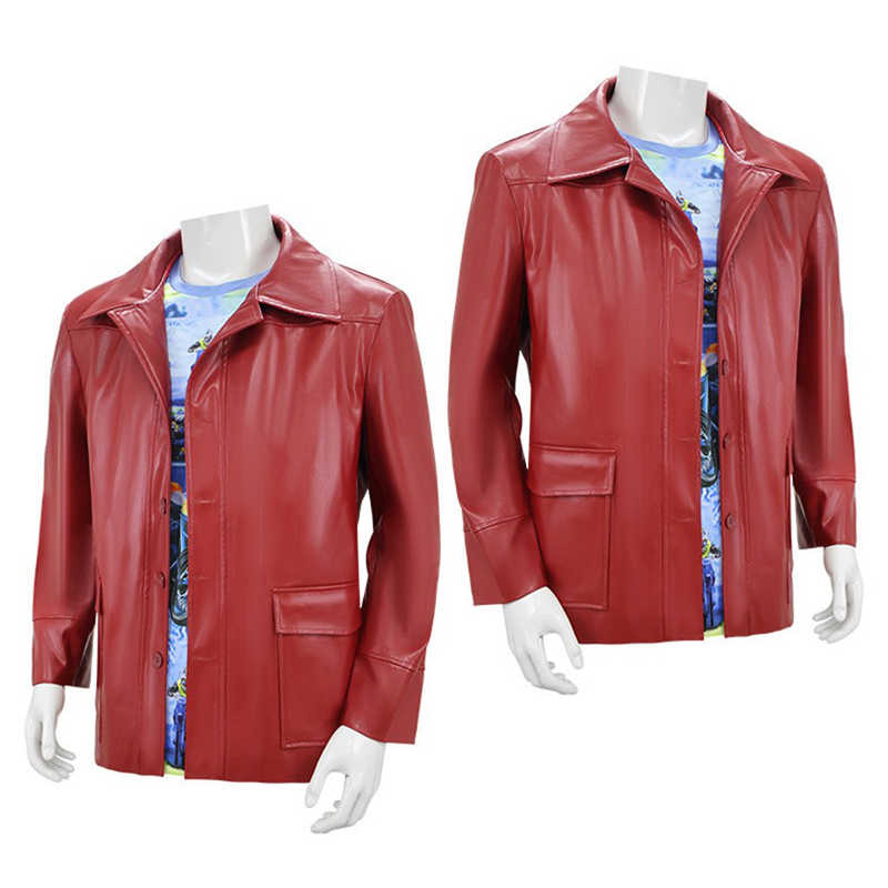 Men Red Leather Jacket Fight C - Leather Work Jacket review and price