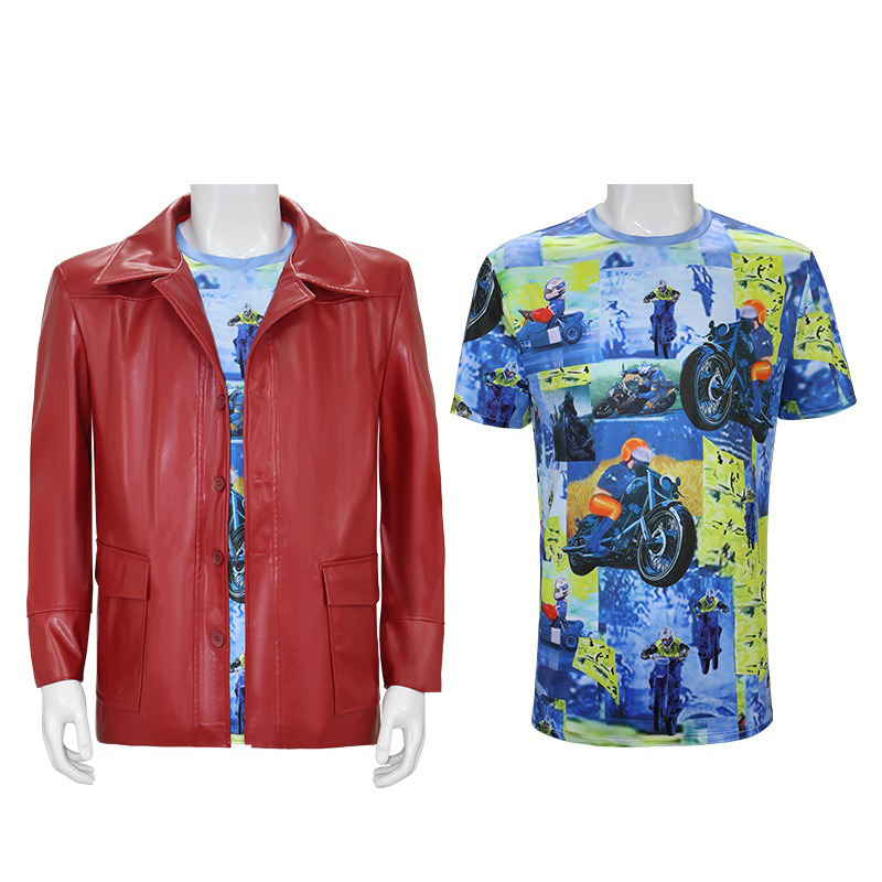 Men Red Leather Jacket Fight C - Leather Work Jacket review and price