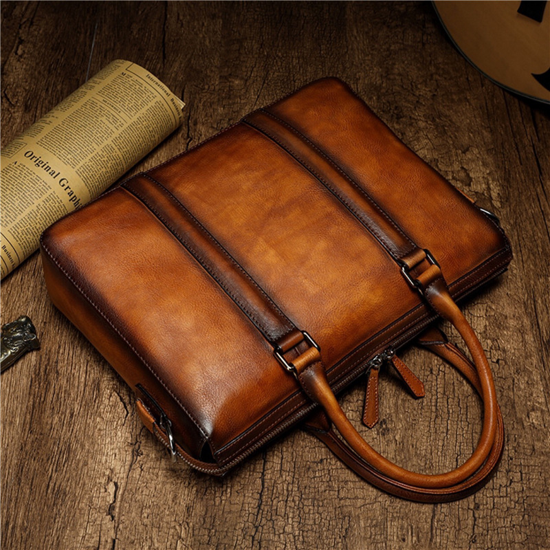 YETTIES Business Top Grain Lea - Leather Work Bag Mens review and price