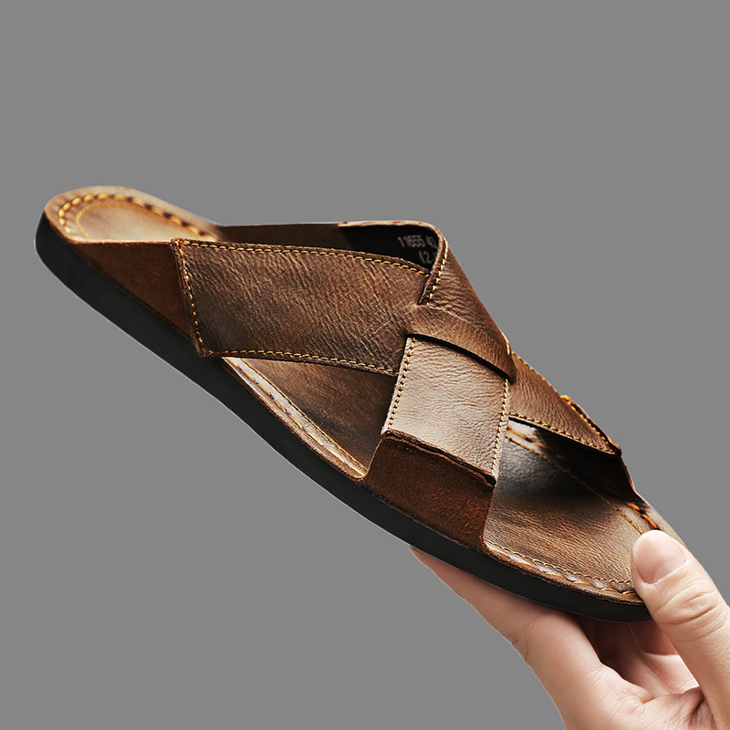 Fashion Genuine Leather Men Sl - Leather Work Flats review and price