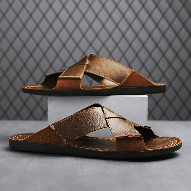 Fashion Genuine Leather Men Sl - Leather Work Flats review and price