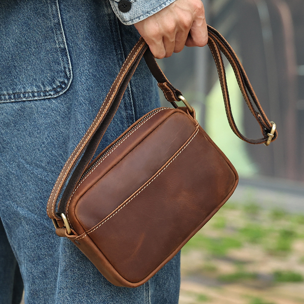 Luxury Genuine Cowhide Messeng - Leather Work Bag Mens review and price