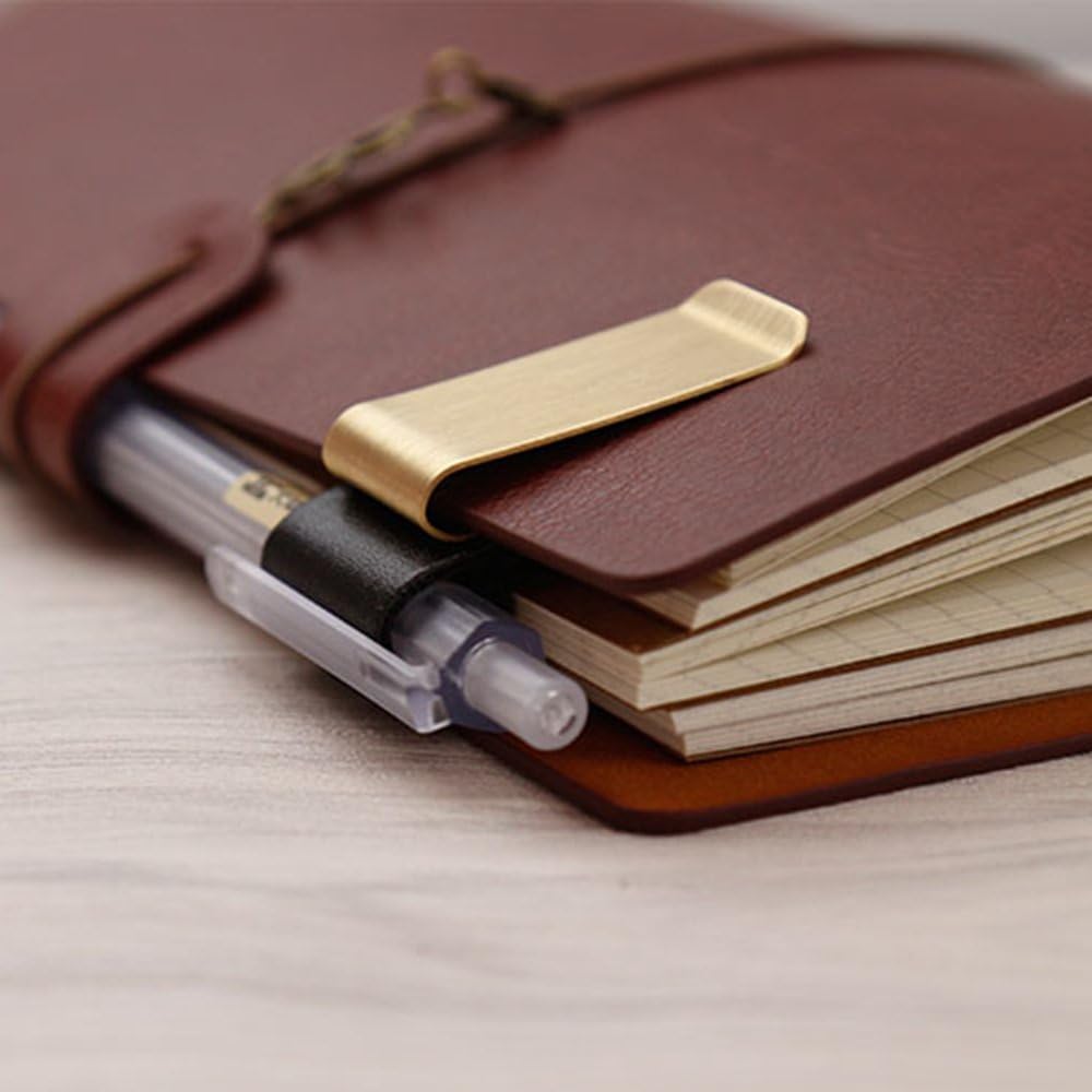 Handmade Leather Brass Stainle - Leather Work Notepad review and price