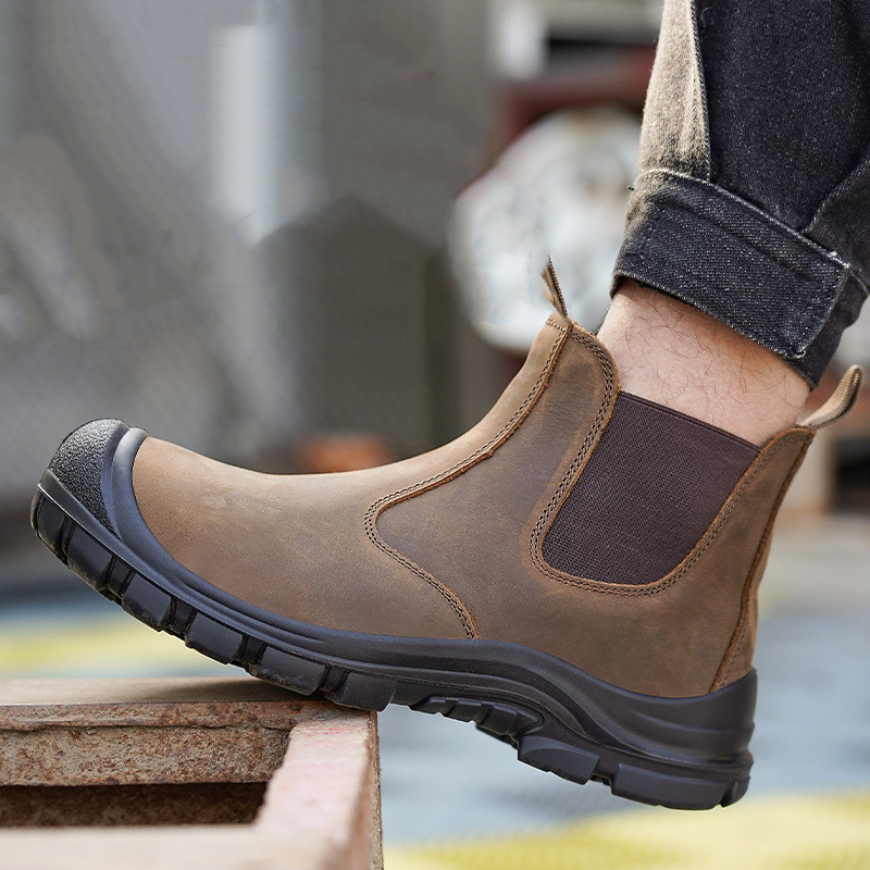 large size men's fashion steel - Leather Work Flats review and price