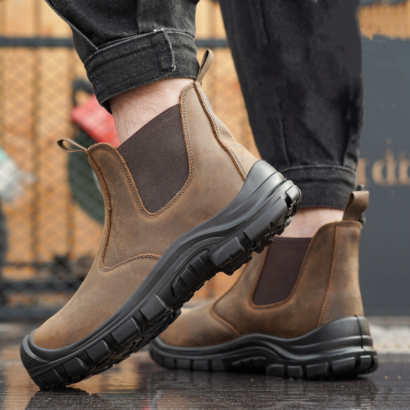 large size men's fashion steel - Leather Work Flats review and price