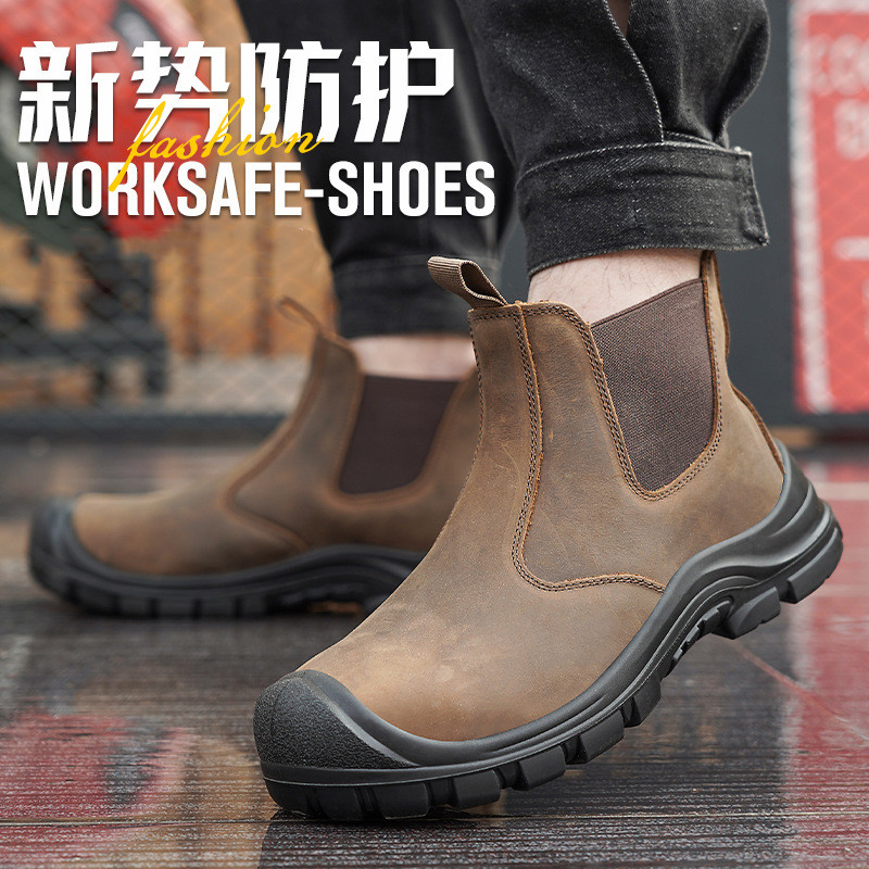 large size men's fashion steel - Leather Work Flats review and price