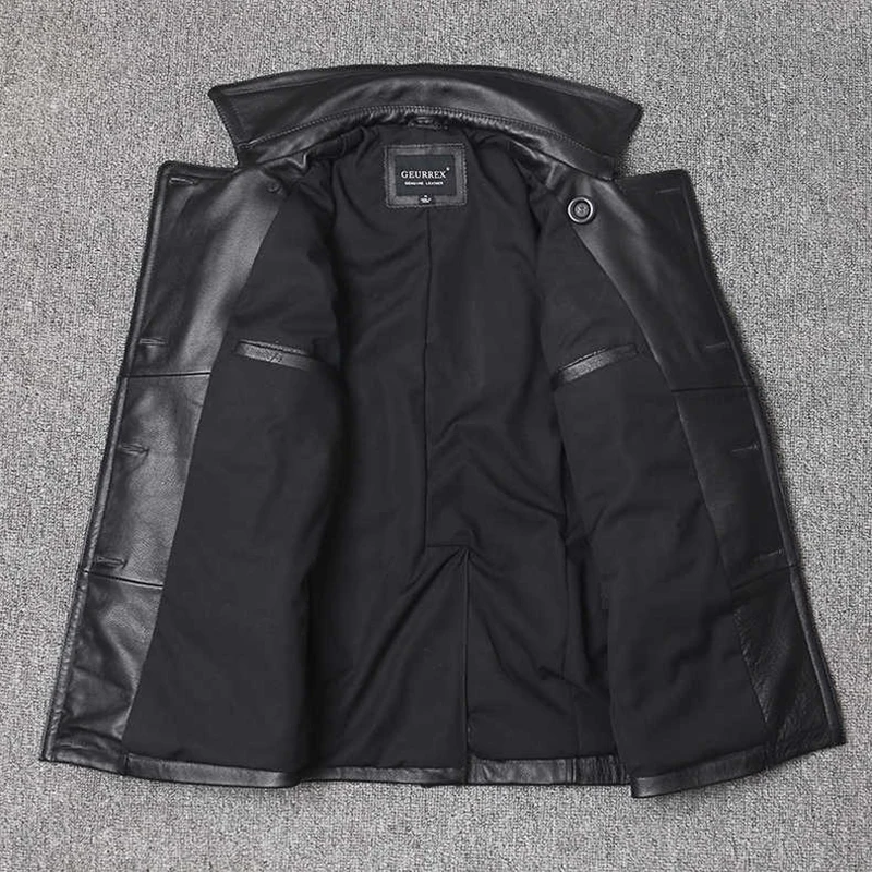 Genuine Leather Jacket Men's T - Leather Work Jacket review and price