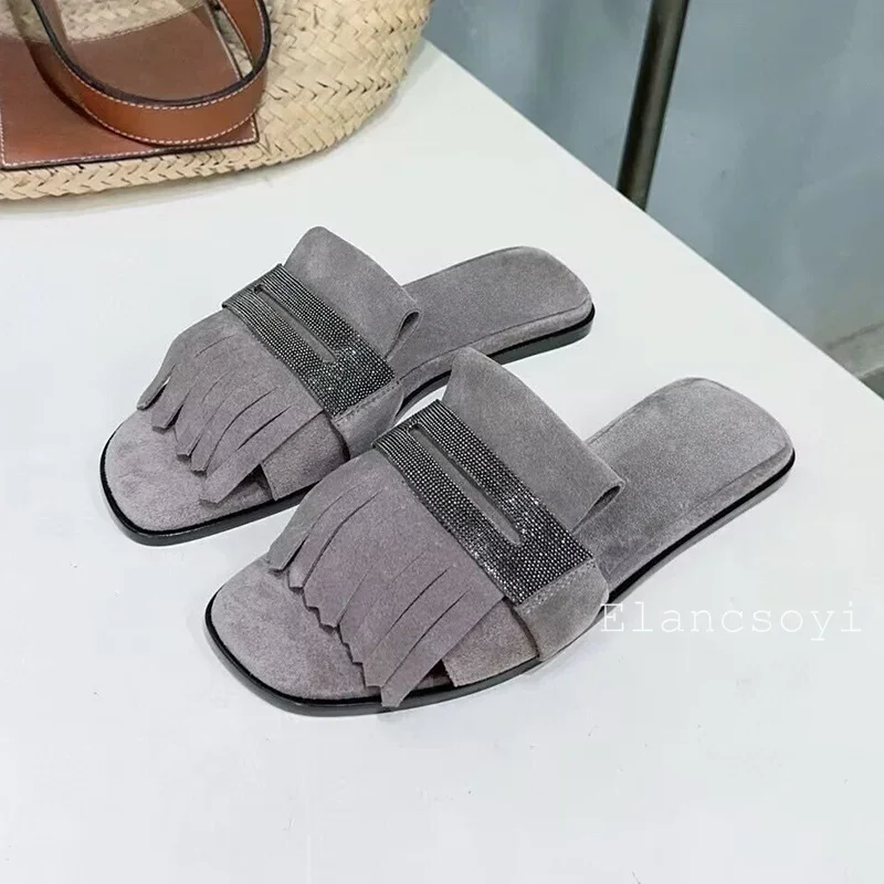 Metal String Bead Decor Kid Su - Leather Work Flats review and price