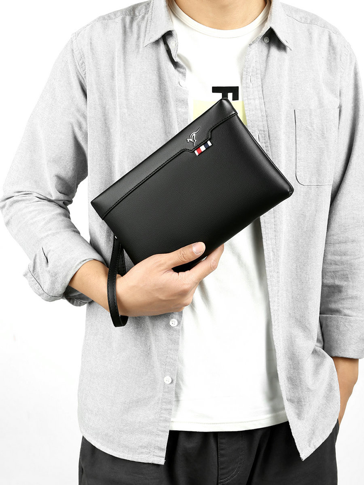 PU Leather Men's Clutch Bag Zi - Leather Work Bag Mens review and price