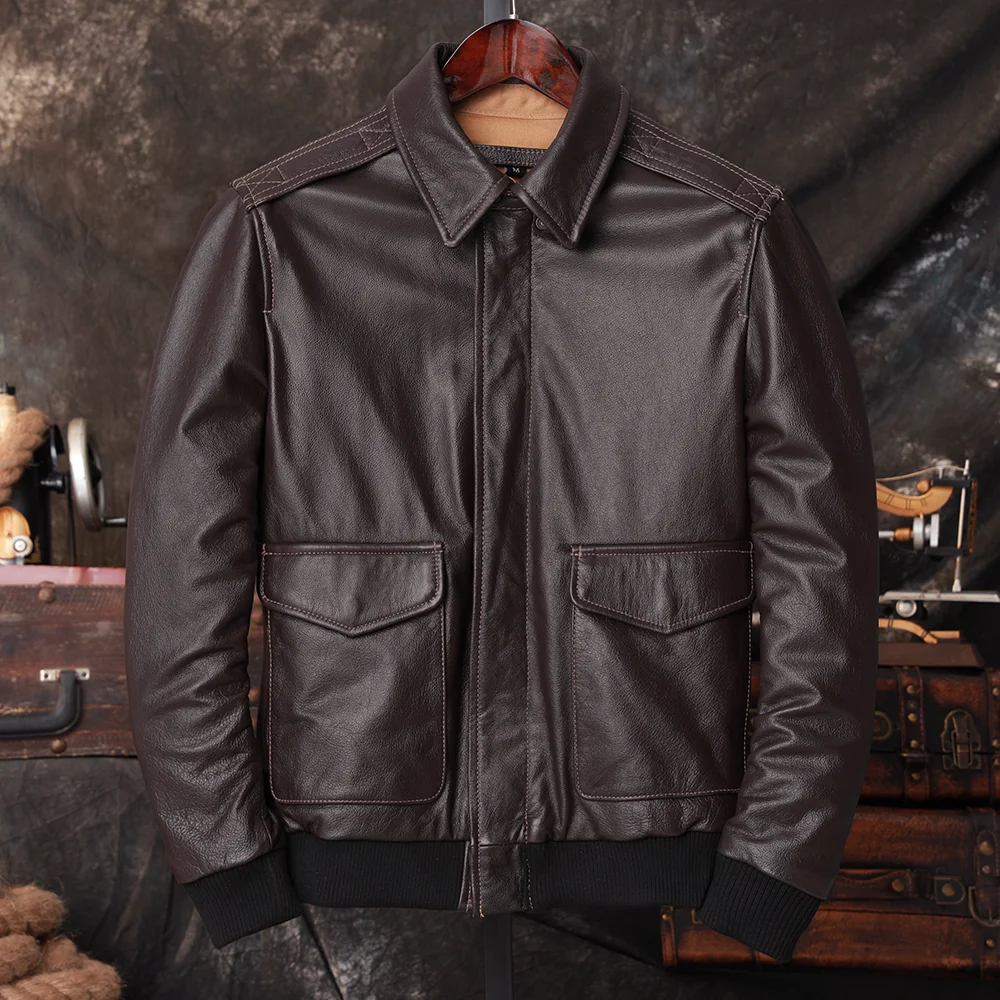 Bomber A2 Pilot Genuine Leathe - Leather Work Jacket review and price