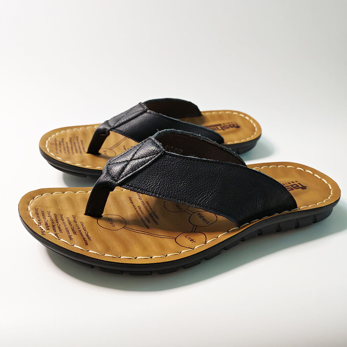 Summer Shoes Men Slippers Genu - Leather Work Flats review and price