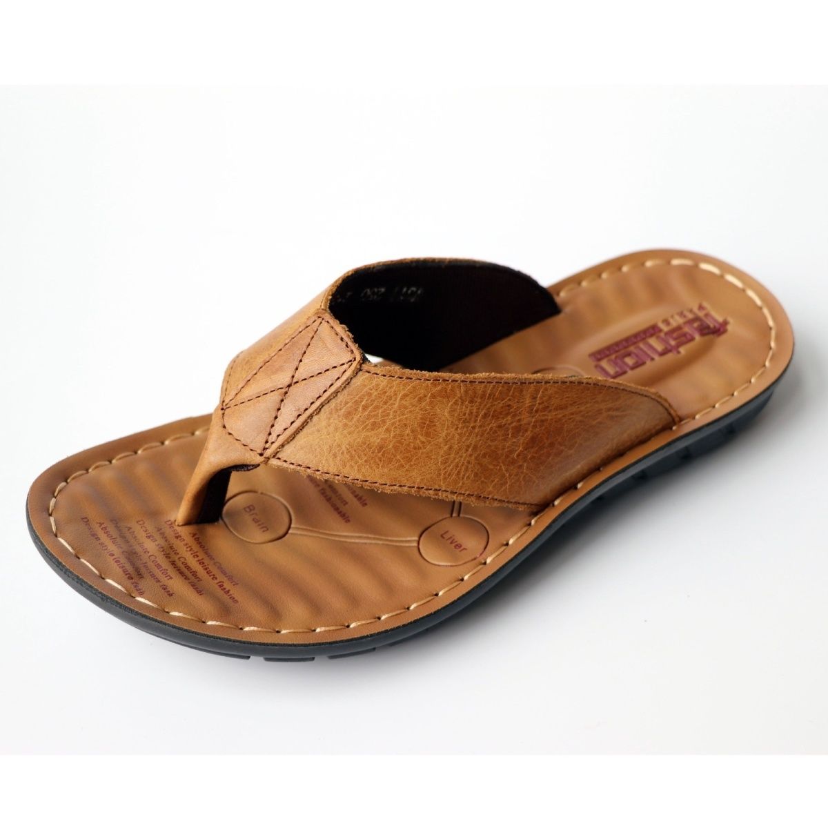 Summer Shoes Men Slippers Genu - Leather Work Flats review and price