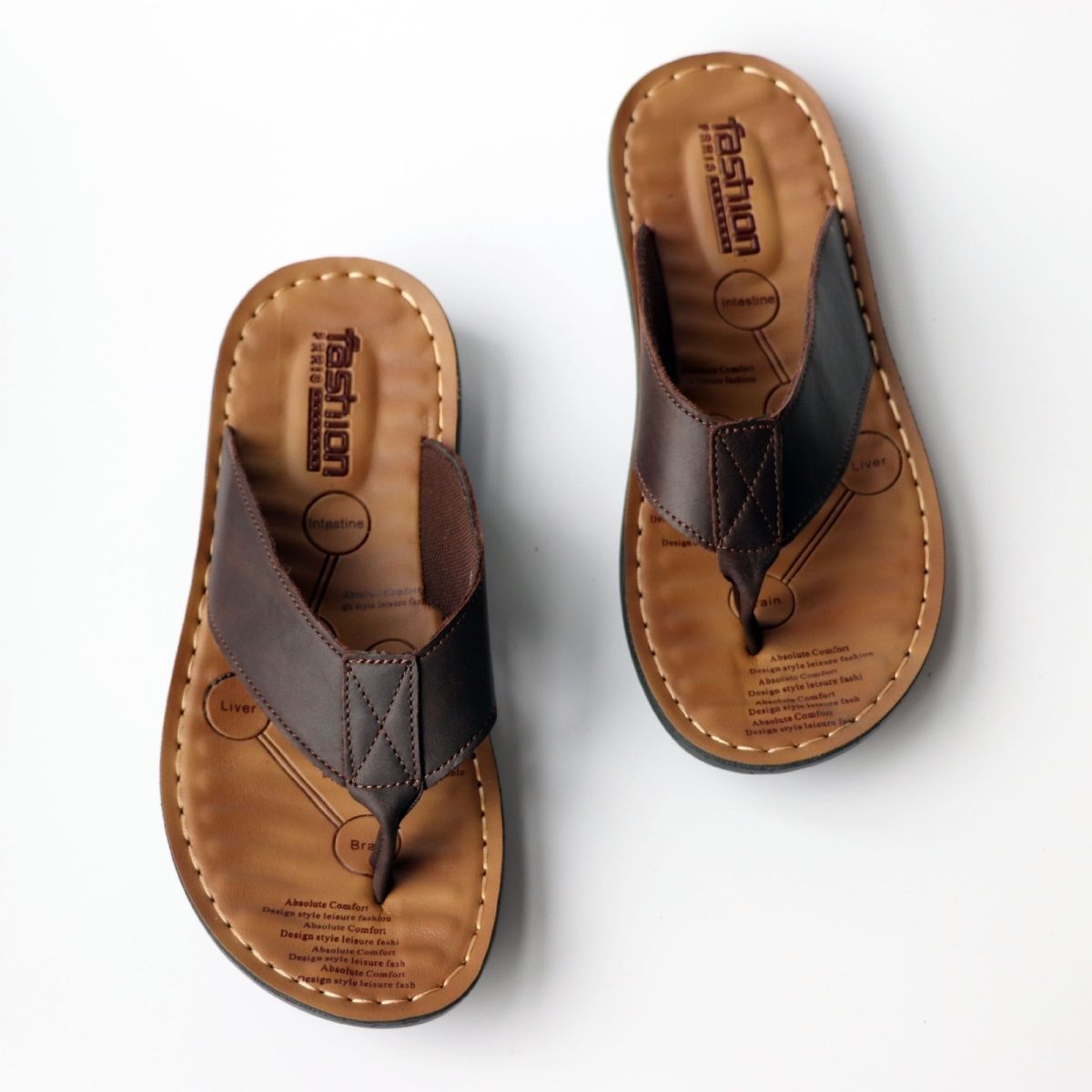 Summer Shoes Men Slippers Genu - Leather Work Flats review and price