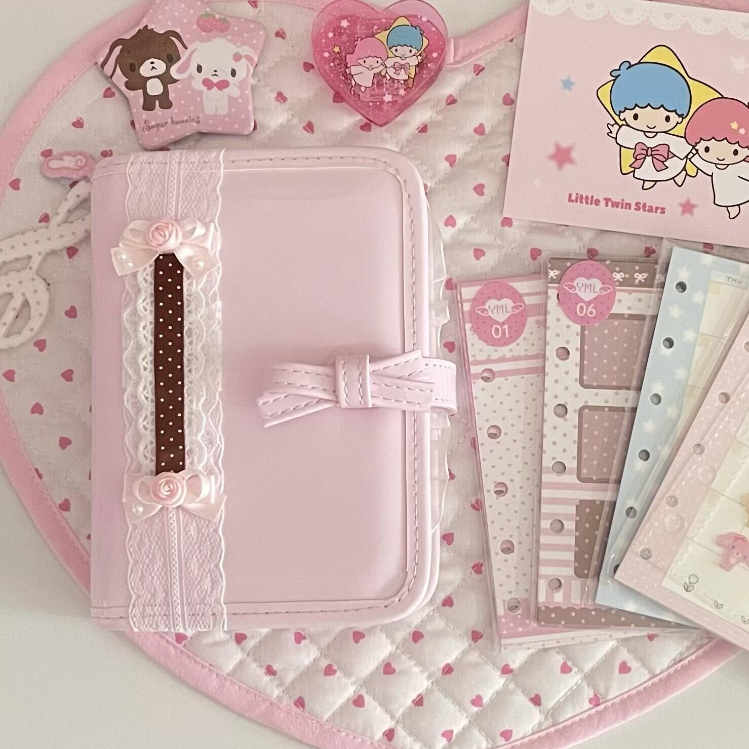 Pink Bowknot A7 Leather Binder - Leather Work Notepad review and price
