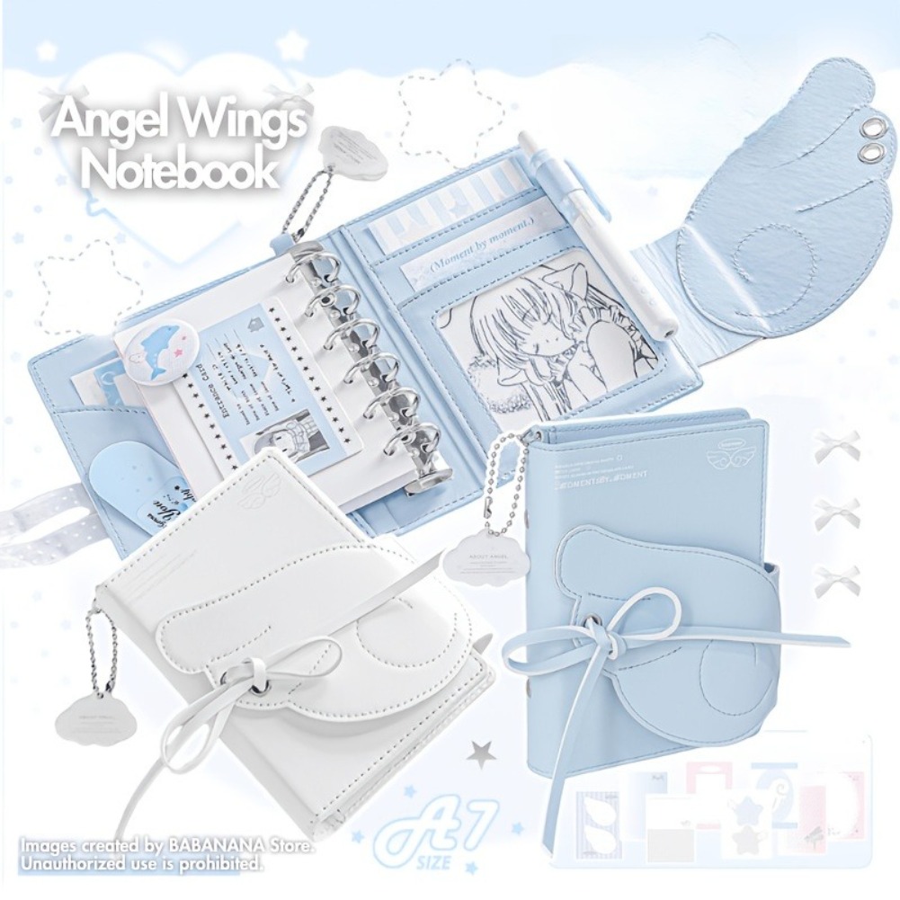 Kawaii Angel Wings Notebook A7 - Leather Work Notepad review and price