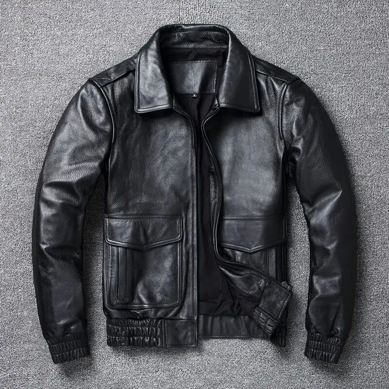 2024 New Plus Size 8XL Men's w - Leather Work Jacket review and price