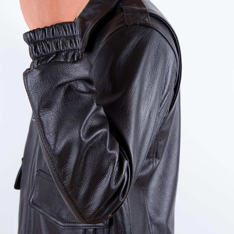 2024 New Plus Size 8XL Men's w - Leather Work Jacket review and price