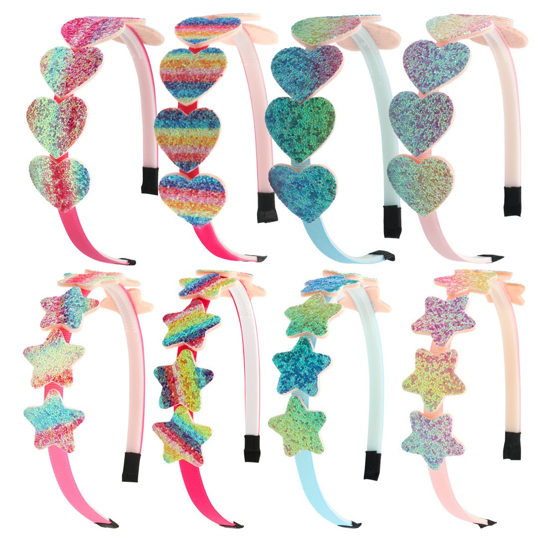 1pc Cute Heart Star Headbands  - Leatherwork Pony review and price