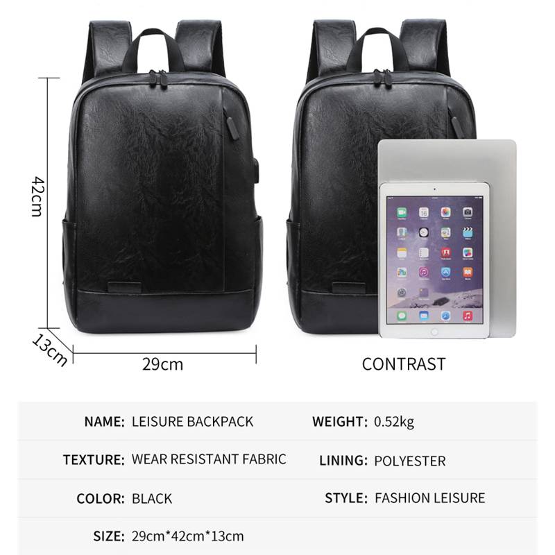 Men Fashionable Backpack PU Le - Leather Work Bag Mens review and price