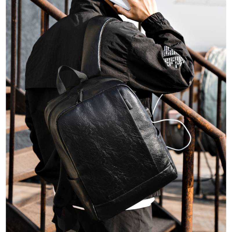 Men Fashionable Backpack PU Le - Leather Work Bag Mens review and price