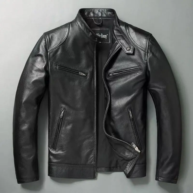 Genuine Leather Jacket Men 100 - Leather Work Jacket review and price